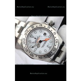 Rolex Explorer II Japanese Movement Replica Watch in Steel Casing White Dial