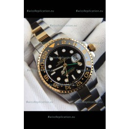 Rolex GMT Masters II Japanese Movement Replica Watch in Two Tone Black Dial