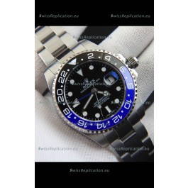 Rolex GMT Masters II Japanese Movement Replica Watch Steel Case Black Dial