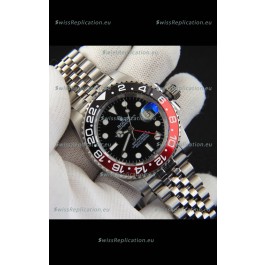 Rolex GMT Masters II Japanese Movement Replica Watch Steel Case Black Dial