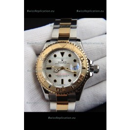 Rolex Yachtmaster Japanese Movement Watch in Two Tone Gold Casing - Steel dial 37MM