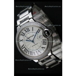 Cartier Ballon Bleu Swiss Replica Automatic Watch in White Dial
