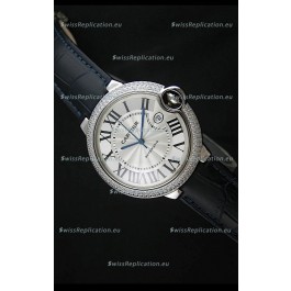 Cartier Balon de Swiss Replica Automatic Watch in White Dial