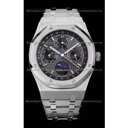 Audemars Piguet Royal Oak Perpetual Calendar Swiss Replica Steel Casing Watch in Grey Dial
