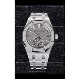 Audemars Piguet Royal Oak Tourbillon 41mm Blue Dial in 904L Casing - Sandblasted Smoked Grey Dial