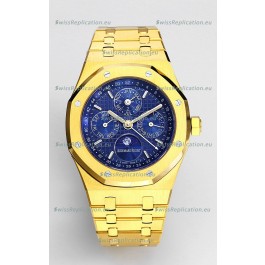 Audemars Piguet Royal Oak Perpetual Calendar Swiss Replica 904L Steel in Yellow Gold Casing
