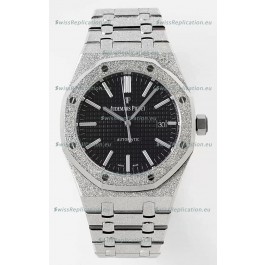 Audemars Piguet Royal Oak 15410BC 41MM Black Dial 904L Steel CALIBRE 3120 Movement 1:1 Mirror Replica