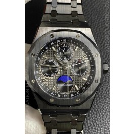 Audemars Piguet Royal Oak Perpetual Calendar Swiss Replica Black PVD Casing in Black Dial 