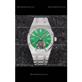 Audemars Piguet Royal Oak Flying Tourbillon 41mm Green Dial in 904L Casing - Green Tapisserie Dial