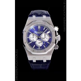 Audemars Piguet Royal Oak Chronograph Blue Dial 904L Steel 1:1 Mirror Replica