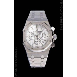 Audemars Piguet Royal Oak Chronograph White Dial 904L Steel 1:1 Mirror Replica