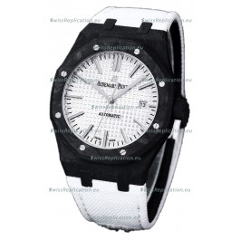 Audemars Piguet Royal Oak Ref.15400 Forged Carbon Casing Watch White Dial in 1:1 Mirror Replica