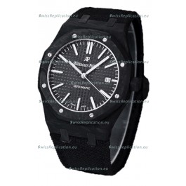 Audemars Piguet Royal Oak Ref.15400 Forged Carbon Casing Watch Black Dial in 1:1 Mirror Replica