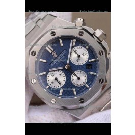 Audemars Piguet Royal Oak Chronograph Blue Dial Steel Strap Swiss Replica Watch