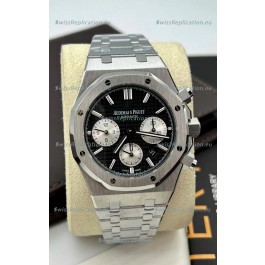 Audemars Piguet Royal Oak Chronograph Black Dial Steel Strap Swiss Replica Watch