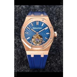 Audemars Piguet Royal Oak Tourbillon 41mm in 904L Rose Gold Case Rubber Strap 1:1 Ultimate Replica