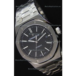 Audemars Piguet Royal Oak 41MM Black Dial Steel Strap - 1:1 Mirror Ultimate Edition