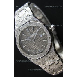 Audemars Piguet Royal Oak Frosted White Gold QUARTZ Watch 33MM Grey Dial - 1:1 Mirror Replica 