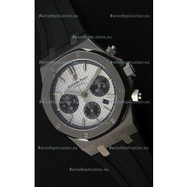 Audemars Piguet Royal Oak Chronograph White Dial Rubber Strap Swiss Replica Watch 