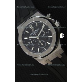 Audemars Piguet Royal Oak Chronograph Black Dial Rubber Strap Swiss Replica Watch 