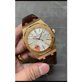 Audemars Piguet Royal Oak 15510 50th Anniversary 41MM White Dial Rose Gold 41MM 1:1 Mirror Replica