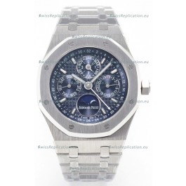 Audemars Piguet Royal Oak Perpetual Calendar Super Clone 904L Steel in Steel Blue Dial