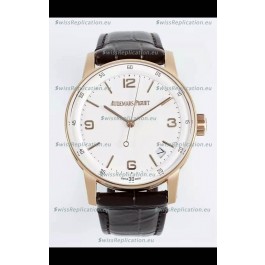 Audemars Piguet CODE 11.59 15210R Swiss Replica Watch in Rose Gold White Dial 41MM