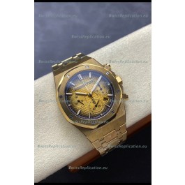 Audemars Piguet Royal Oak 50th Anniversary Super Clone - Rose Gold Casing Gold Dial in 41MM