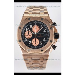 Audemars Piguet Royal Oak Offshore Rose Gold Half BRICK Dial 1:1 Super Clone Replica Watch - 904L Steel