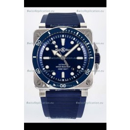 Bell & Ross BR03-92 Diver Stainless Steel - Blue Dial Swiss Replica Watch 1:1 Mirror Replica