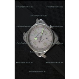 Bell & Ross BR03-92 Horolum Grey Dial Rubber Strap Swiss Replica Watch 1:1 Mirror Replica