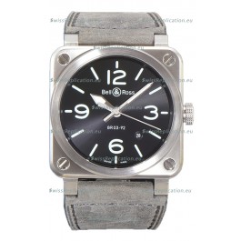 Bell and Ross BR03-92 Grey Dial 904L Steel Swiss Replica Watch 