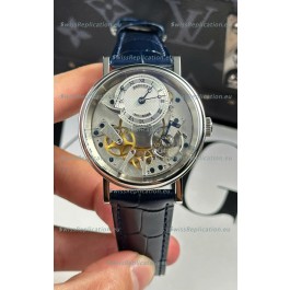 Breguet Tradition 7057BR/R9/9W6 Steel Casing Single Tourbillon Swiss Replica Blue Strap Watch