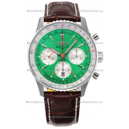 Breitling Navitimer B01 Chronograph 43 Green Dial - 904L Steel Casing 1:1 Mirror Swiss Replica