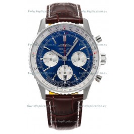 Breitling Navitimer B01 Chronograph 43 Blue Dial - 904L Steel Casing 1:1 Mirror Swiss Replica