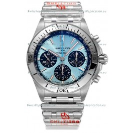Breitling Chronomat B01 42 Edition Swiss 904L Steel Casing Light Blue Dial 1:1 Mirror Replica Watch
