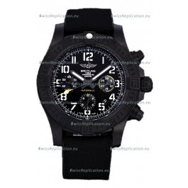 Breitling Avenger Hurricane Chronograph Black Dial Nylon Strap - DLC Coating Swiss Replica Watch