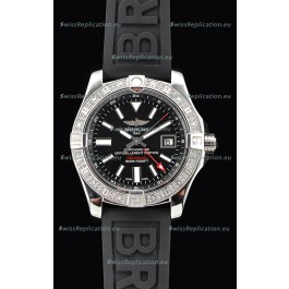 Breitling Avenger II Steel GMT Swiss Watch 1:1 Ultimate Edition - Black Dial