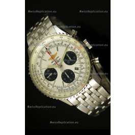 Breitling Navitimer 01 Swiss 1:1 Mirror Updated 2017 Replica Watch in White Dial