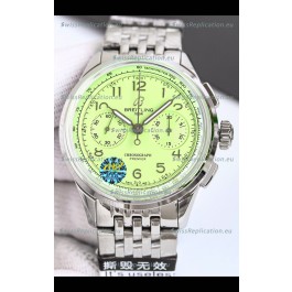 Breitling Premier B01 Chronograph 42 Edition Steel Casing Green Dial - 1:1 Mirror Replica Watch