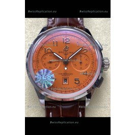 Breitling Premier B01 Chronograph 42 Edition Steel Casing Salmon Dial - 1:1 Mirror Replica Watch