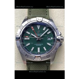 Breitling Avenger GMT Automatic 44 Swiss 1:1 Super Clone Replica Watch - Green Dial 