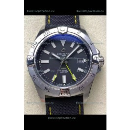 Breitling Avenger GMT Automatic 44 Swiss 1:1 Super Clone Replica Watch - Black Dial 