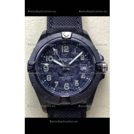 Breitling Avenger Automatic 44 Swiss 1:1 Super Clone Replica Watch - Carbon Dial 