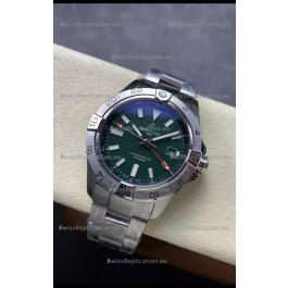 Breitling Avenger GMT Automatic 44 Swiss 1:1 Super Clone Replica Watch - Green Dial 