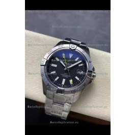 Breitling Avenger GMT Automatic 44 Swiss 1:1 Super Clone Replica Watch - Black Dial 