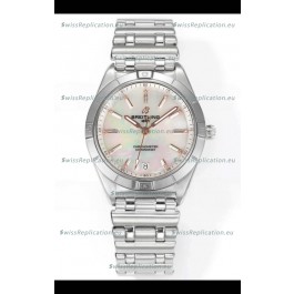 Breitling Chronomat 36MM Stainless Steel Casing 1:1 Mirror Replica Watch Pearl Dial