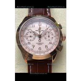 Breitling Premier B01 Chronograph 42 Edition Rose Gold White Dial - 1:1 Mirror Replica Watch