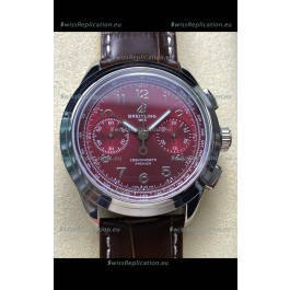 Breitling Premier B01 Chronograph 42 Edition Steel Casing Maroon Dial - 1:1 Mirror Replica Watch
