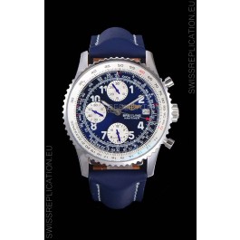 Breitling Navitimer Chronograph 41MM Swiss Replica Watch Blue Dial in 904L Steel Casing
